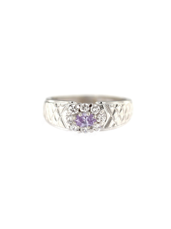 White gold zirconia ring DBA04-03