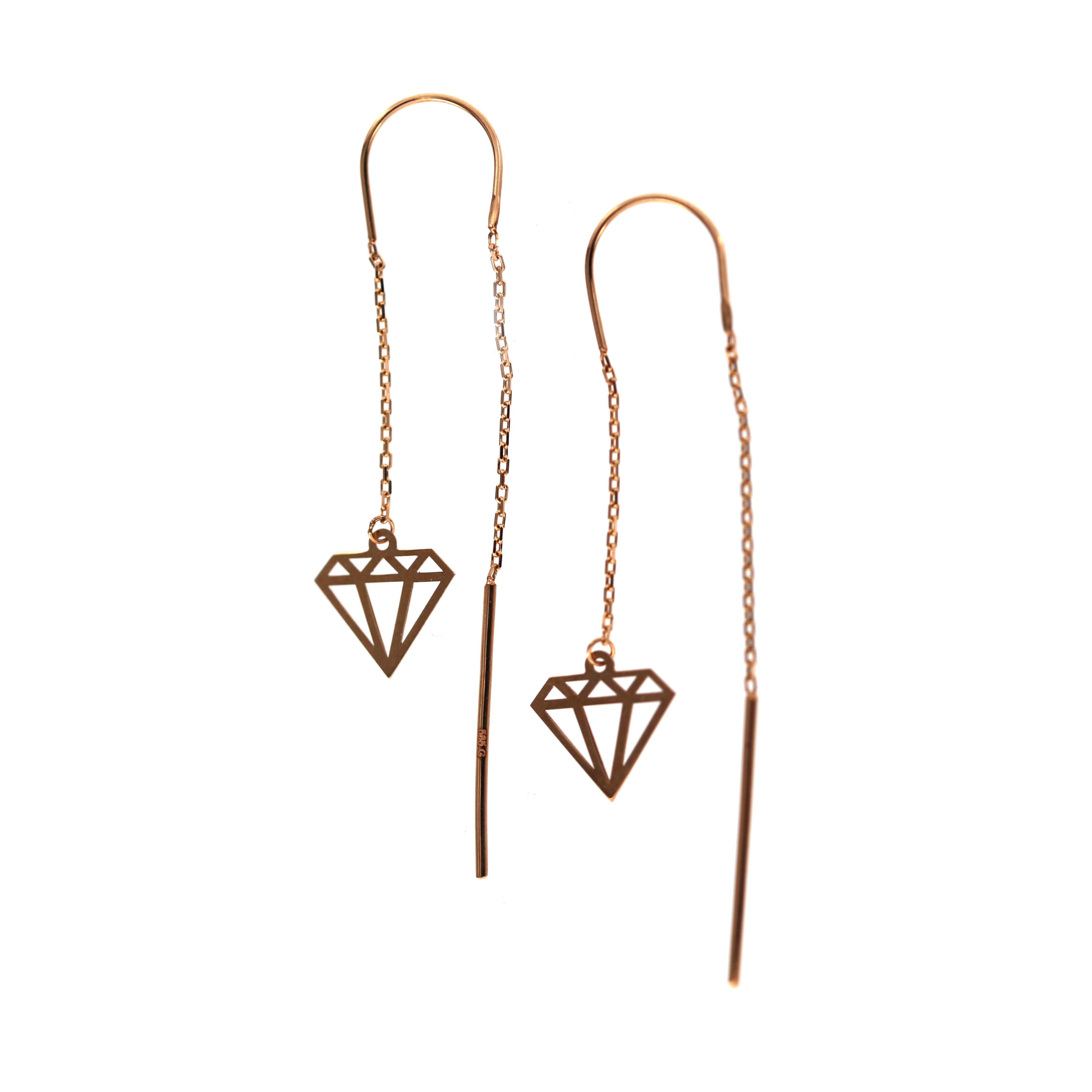 Rose gold earrings BRG01-06-01