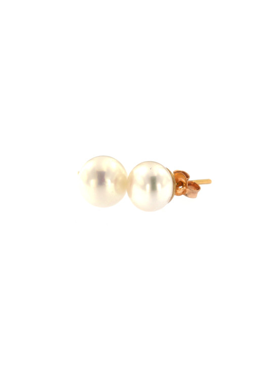 Rose gold pearl earrings BRP01-05-01