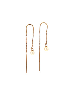 Rose gold pearl earrings BRP01-07-01