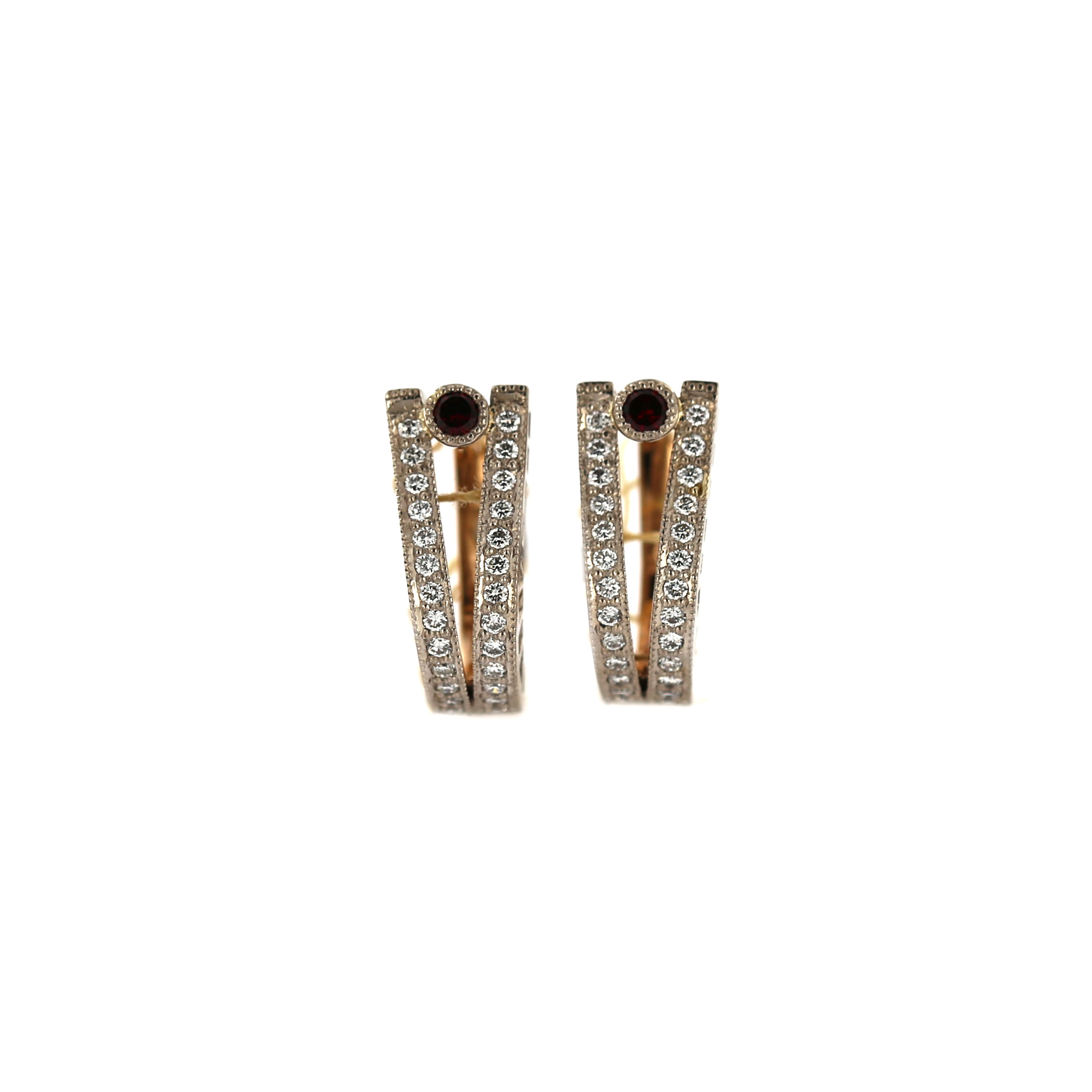 Rose gold diamond earrings BRBR03-02-01