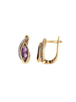 Rose gold amethyst earrings BRBR02-03-01