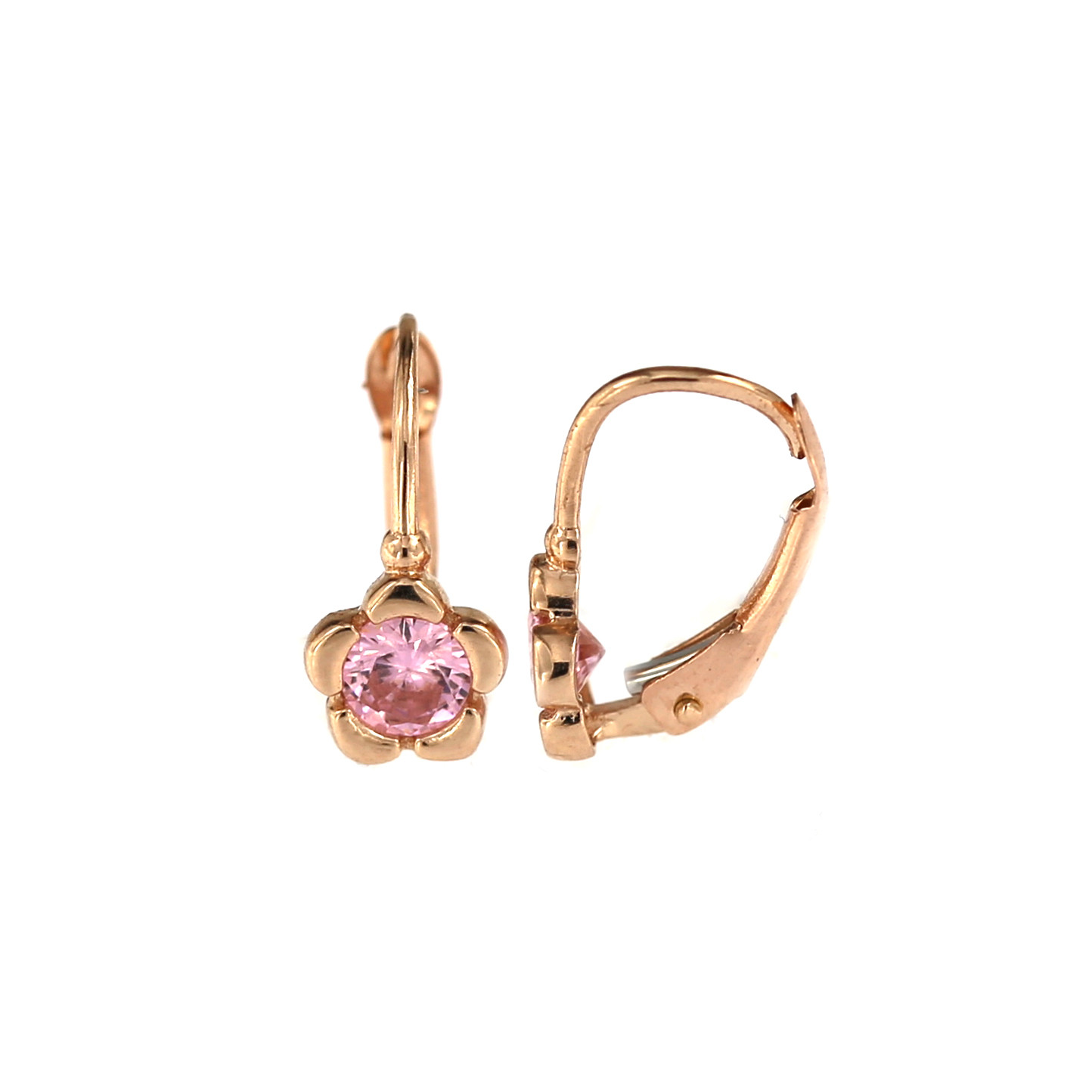 Rose gold kids earrings BRA10-04-07