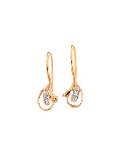 Rose gold zirconia earrings BRB01-02-02