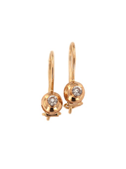 Rose gold zirconia earrings BRB01-02-14