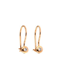 Rose gold zirconia earrings BRB01-02-17