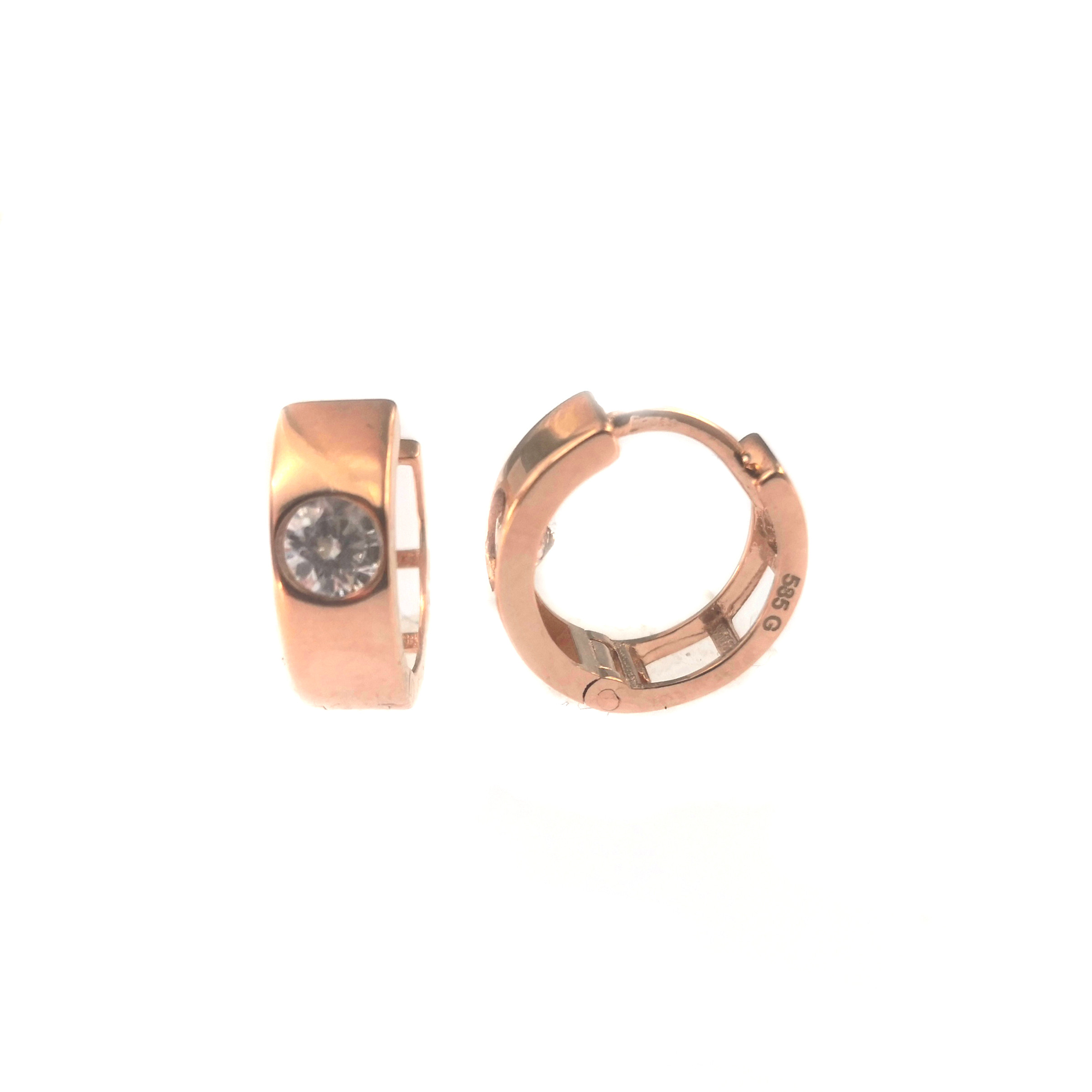 Rose gold zirconia earrings BRR01-01-08