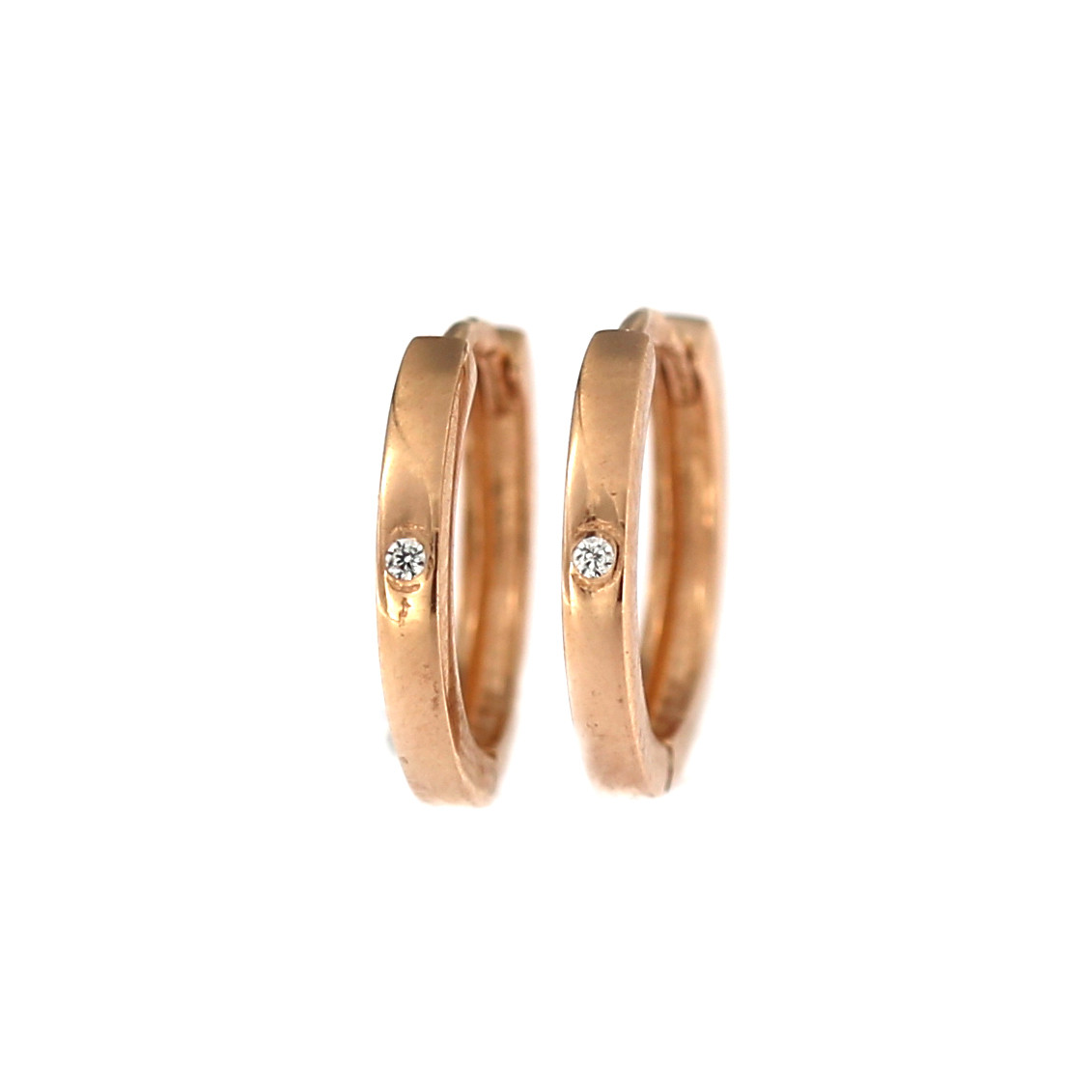 Rose gold zirconia earrings BRR01-01-10