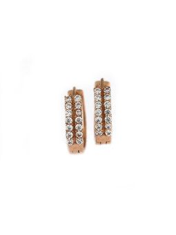 Rose gold zirconia earrings BRR01-07-01