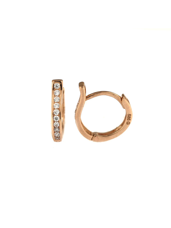 Rose gold zirconia earrings BRR01-07-07
