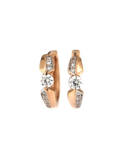 Rose gold zirconia earrings BRR01-10-02