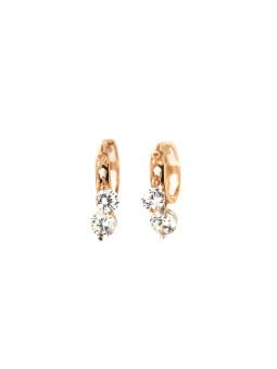 Rose gold zirconia earrings BRR01-10-03