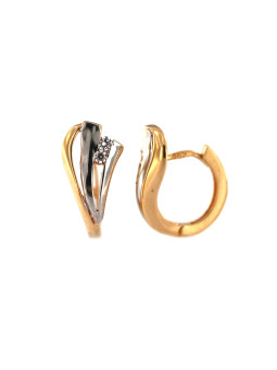 Rose gold zirconia earrings BRR01-10-05