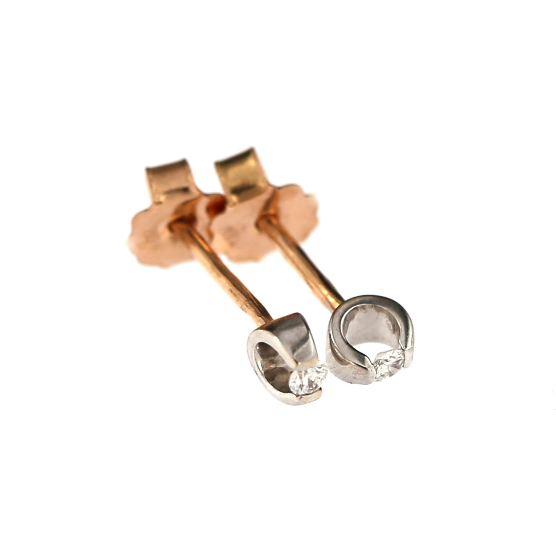 Rose gold diamond earrings BRBR01-06-01-1