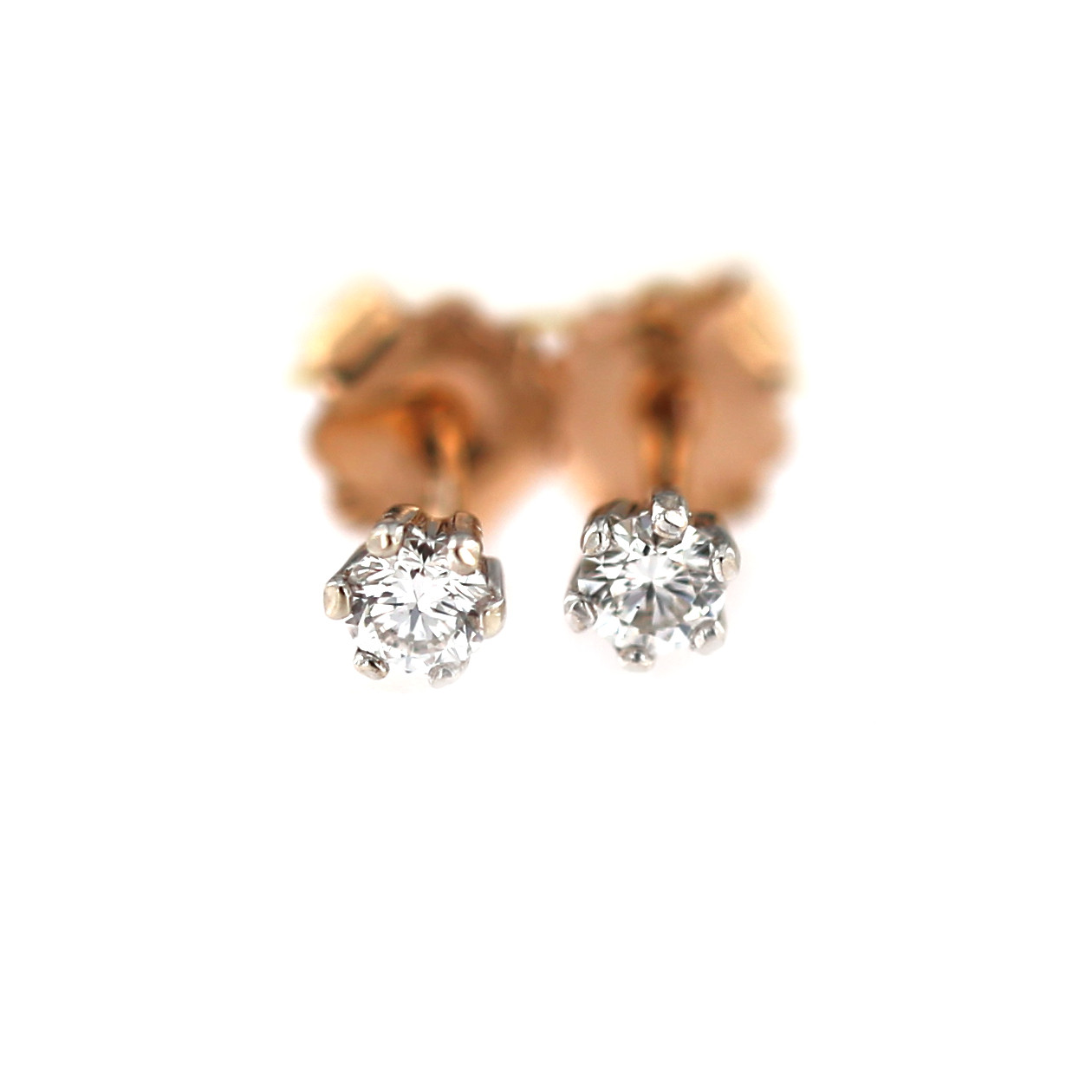Rose gold diamond earrings BRBR01-03-06
