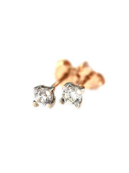 rose gold diamond stud earrings