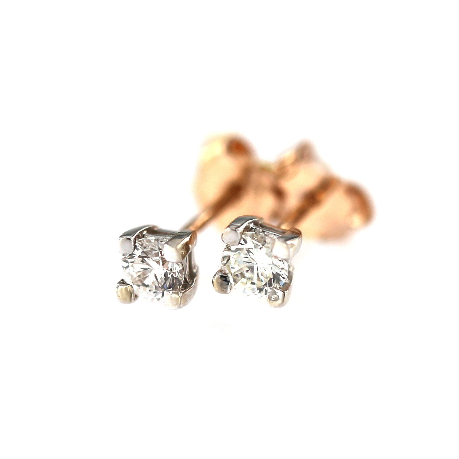 rose gold diamond earrings for women