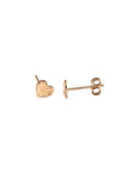 Rose gold heart-shaped pin earrings BRV14-01-07