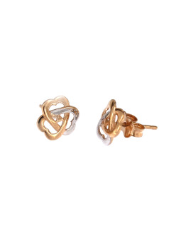 Rose gold heart-shaped pin earrings BRV14-01-08