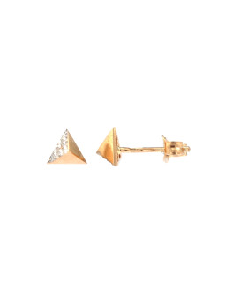 Rose gold pin earrings BRV08-01-03