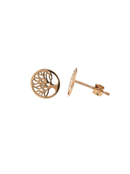 Rose gold tree of life pin earrings BRV07-01-02