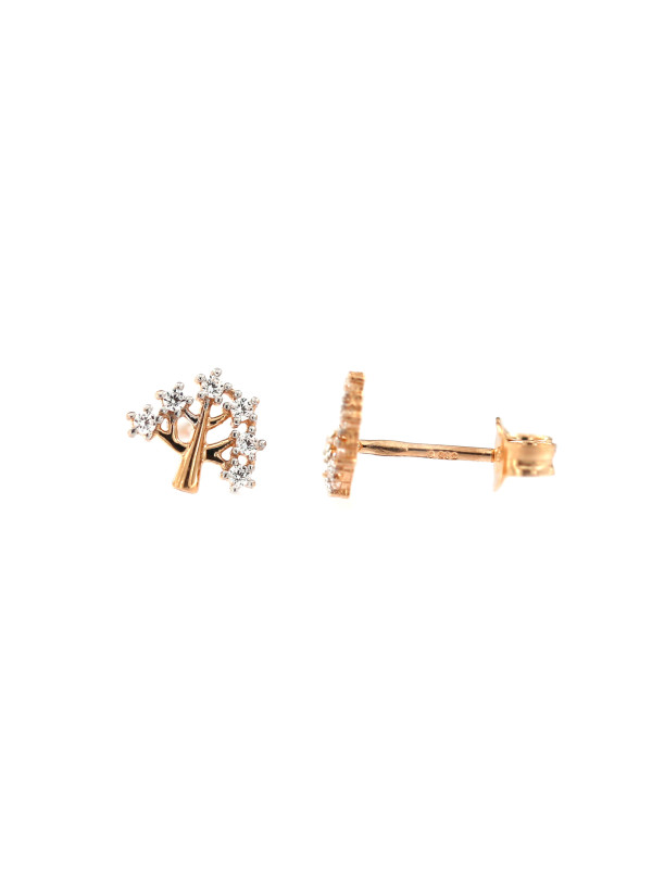 Rose gold tree of life pin earrings BRV07-01-04