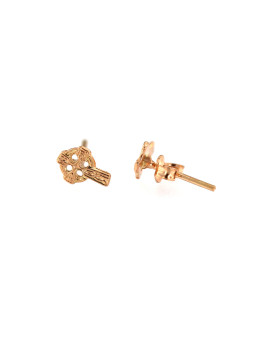Rose gold cross pin earrings BRV07-04-01