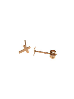 Rose gold cross pin earrings BRV07-04-03