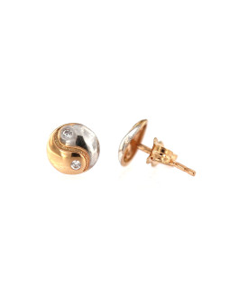 Rose gold Yin & Yang pin earrings BRV07-05-01