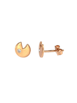 Rose gold Pac-Man pin earrings BRV07-05-02