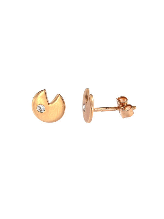 Rose gold Pac-Man pin earrings BRV07-05-02