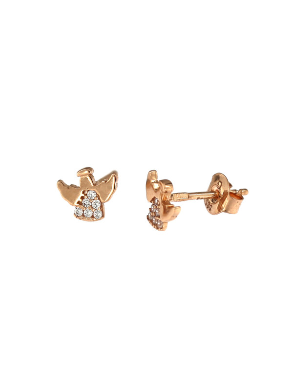 Rose gold angel pin earrings BRV07-07-01