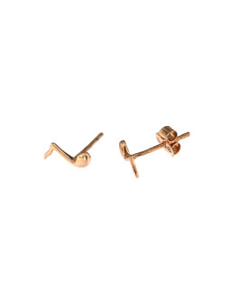 Rose gold musical note pin earrings BRV07-09-01