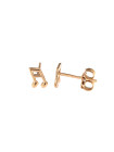 Rose gold musical note pin earrings BRV07-09-03 