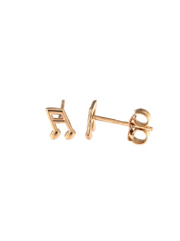 Rose gold musical note pin earrings BRV07-09-03