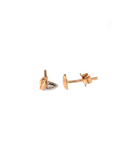 Rose gold zirconia pin earrings BRV06-02-02