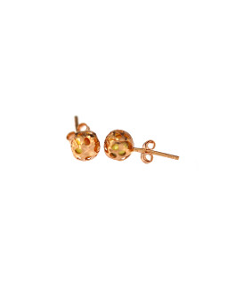 Rose gold ball stud earrings BRV05-04-01