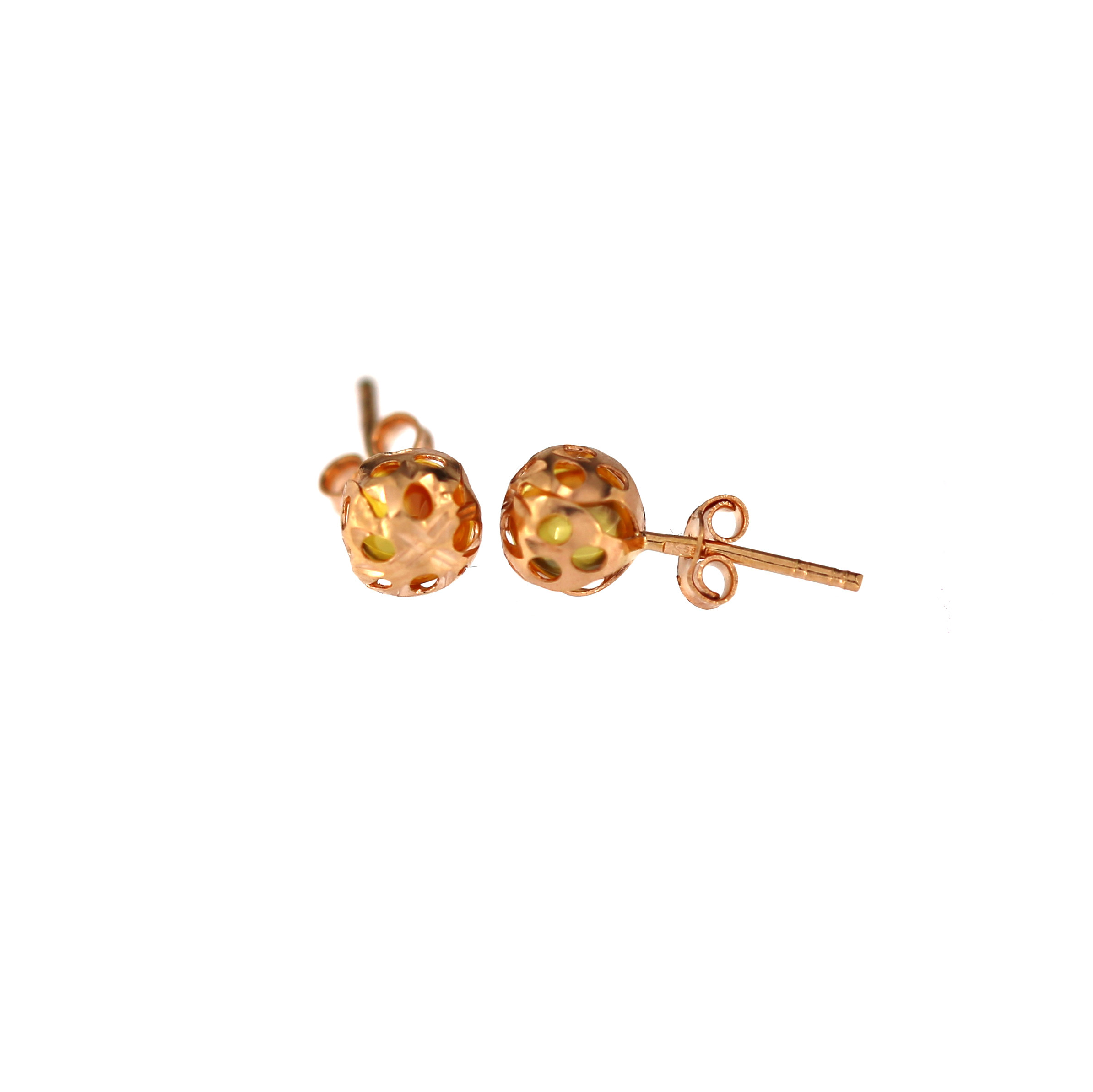 Rose gold ball stud earrings BRV05-04-01