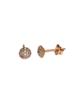 Rose gold ball stud earrings BRV05-07-03
