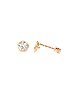 Rose gold zirconia stud earrings BRV03-04-08