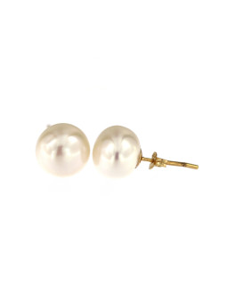 Yellow gold pearl earrings BGP01-01-02