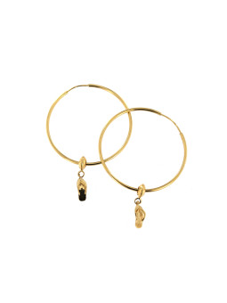 Yellow gold hoop earrings BGR01-01-06