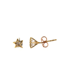 Yellow gold stud star earrings BGV07-12-01