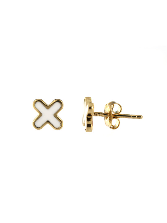 Yellow gold stud earrings BGV08-03-02