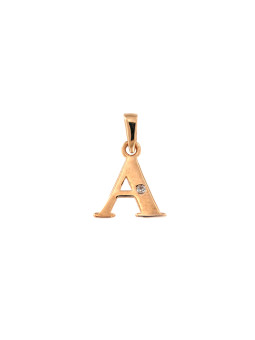 Rose gold initial letter pendant ARR-A-04