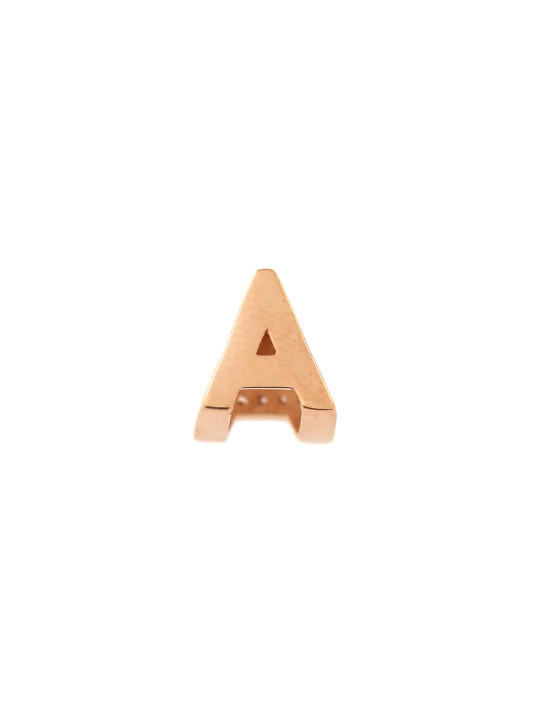 Rose gold initial letter pendant ARR-A-05