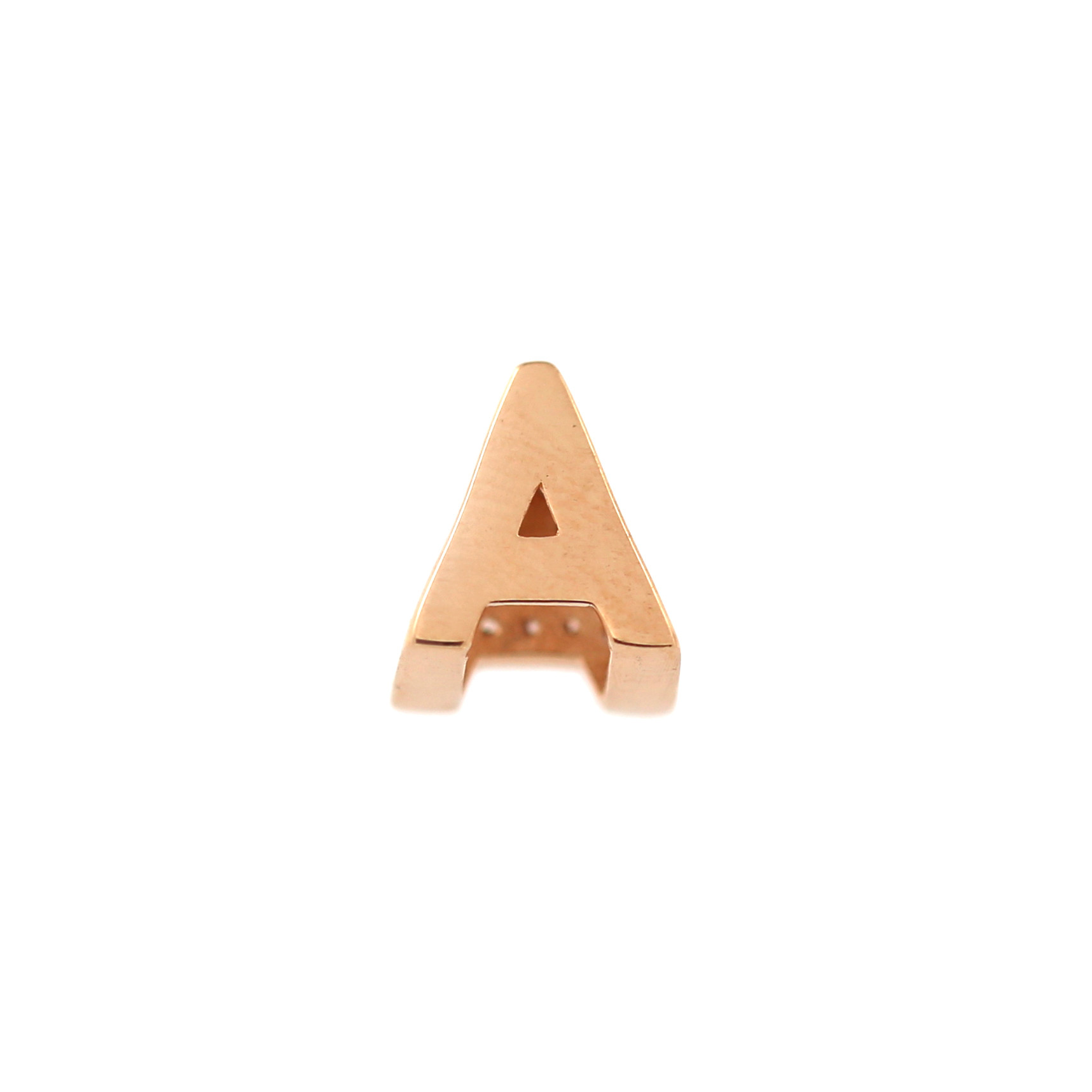 Rose gold initial letter pendant ARR-A-05