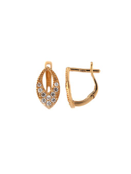 Rose gold zirconia earrings BRA04-07-24