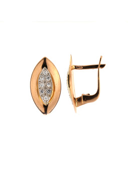 Rose gold zirconia earrings BRA04-07-25