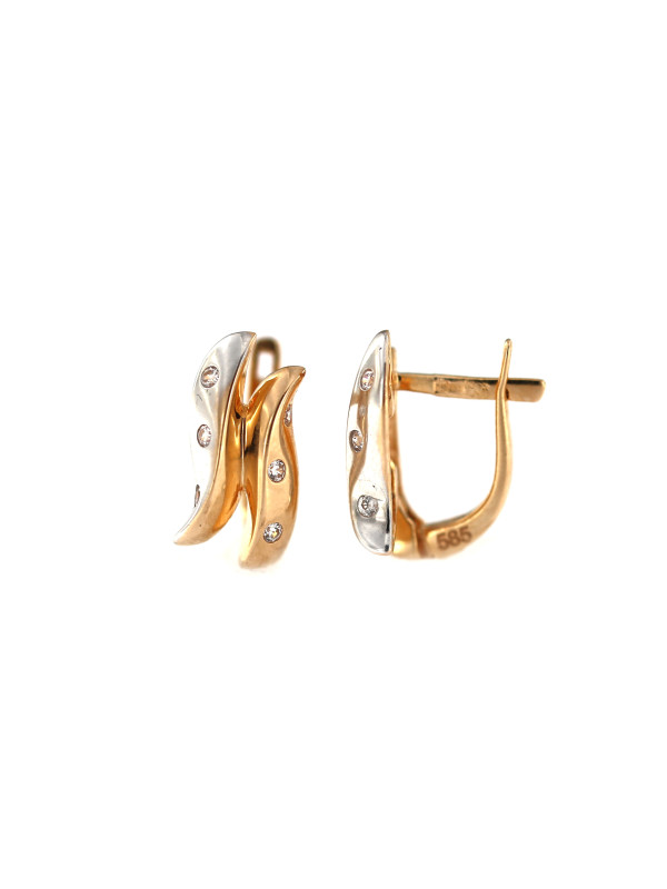 Rose gold zirconia earrings BRA04-11-04